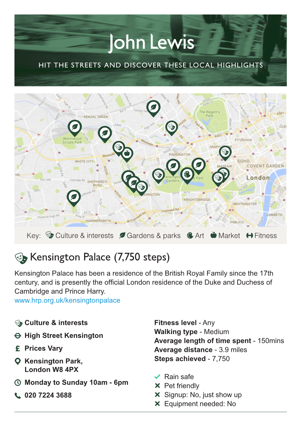 Kensington Palace (7,750 Steps)