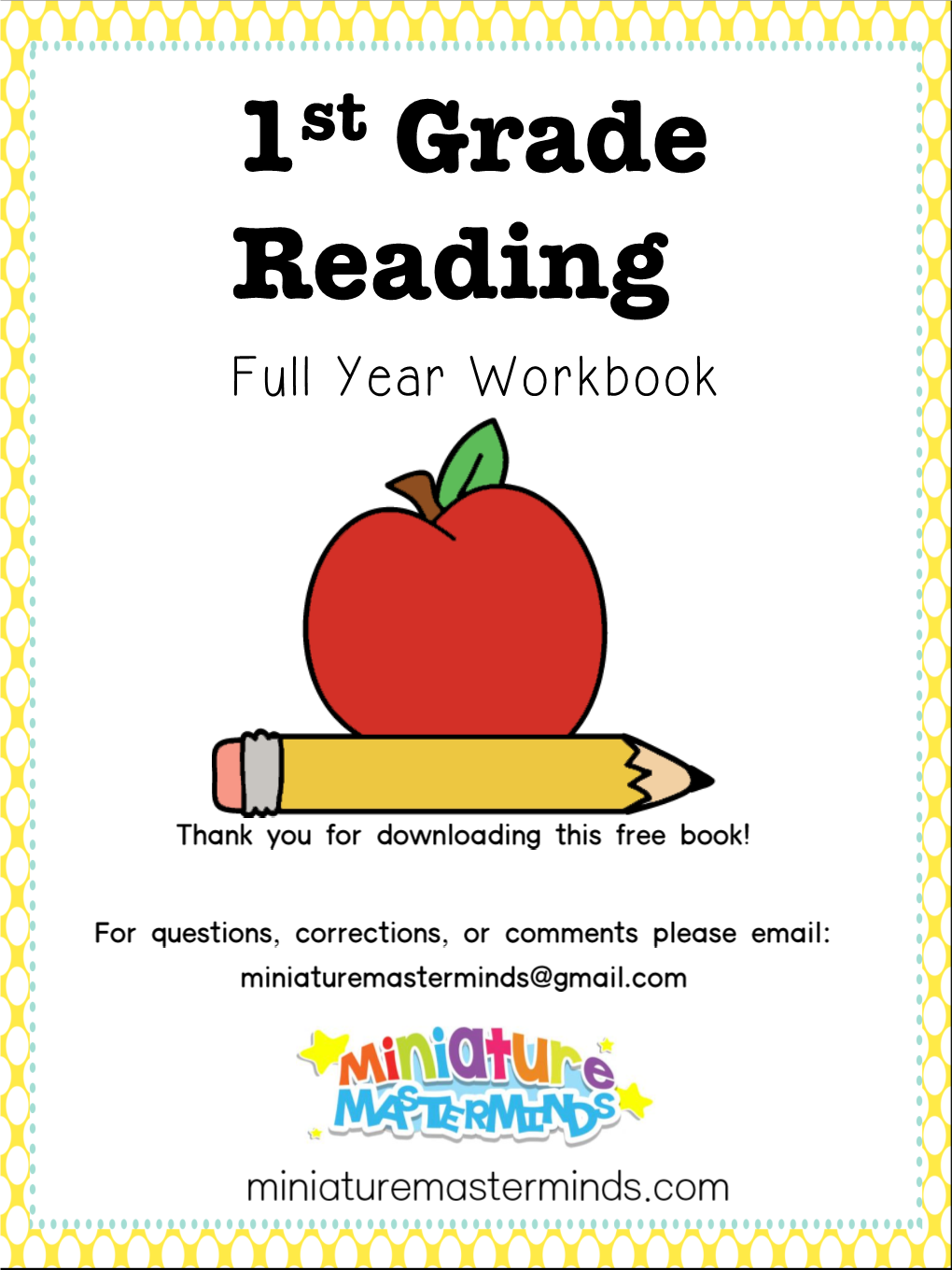 1St Grade Reading Full Year Workbook