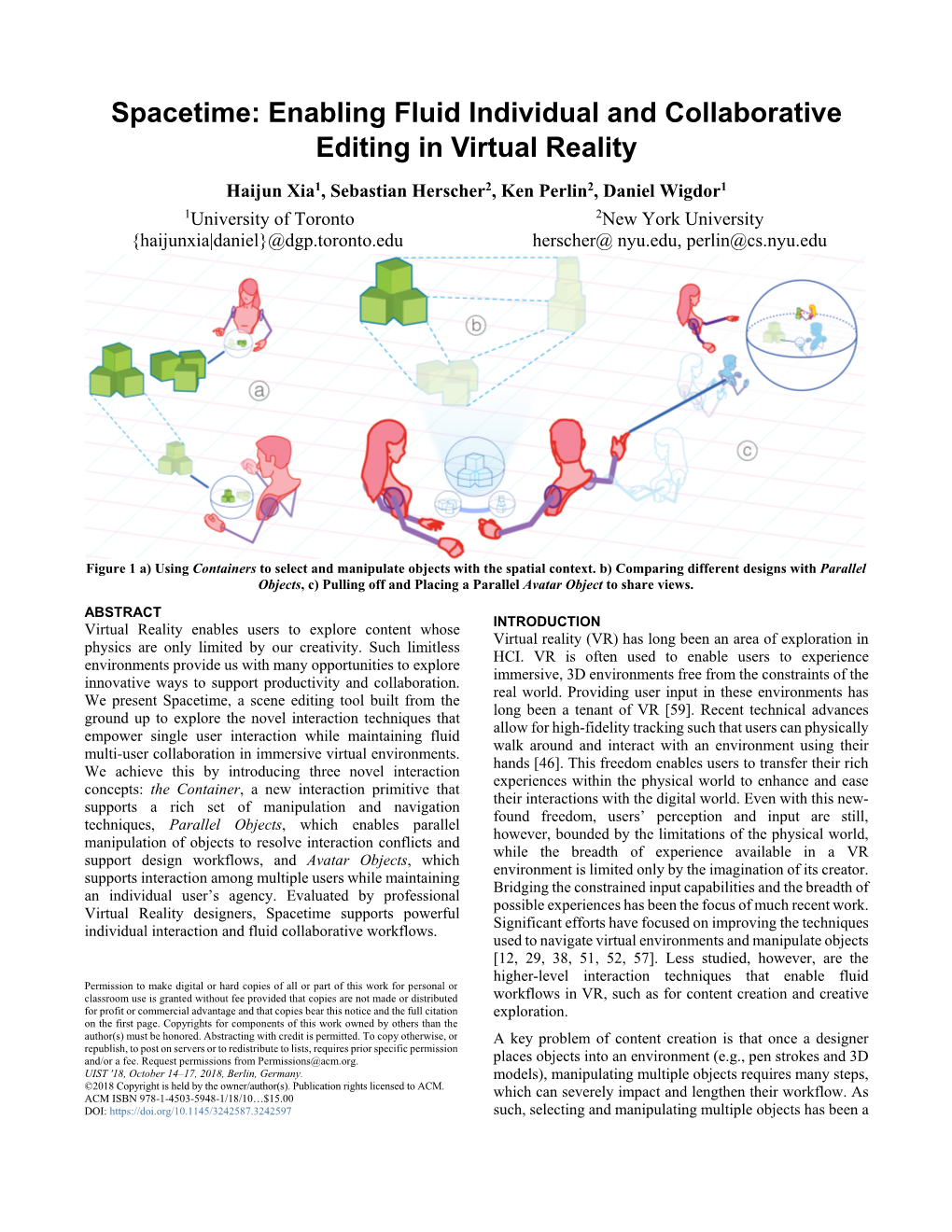 Enabling Fluid Individual and Collaborative Editing in Virtual Reality