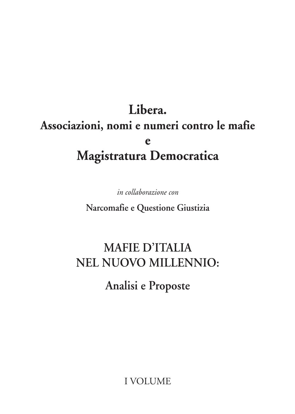 "Mafie D'italia Nel Nuovo Millennio" (Pdf)