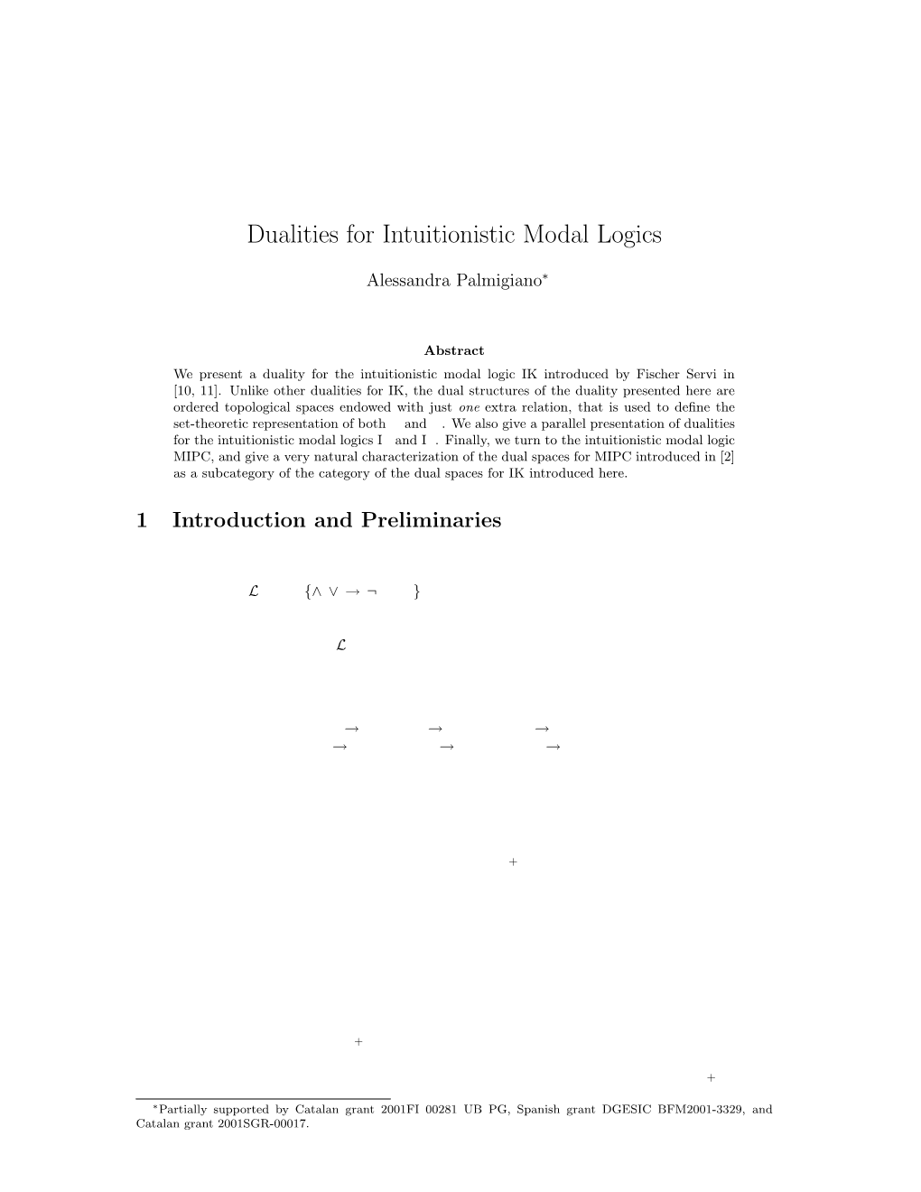 Dualities for Intuitionistic Modal Logics