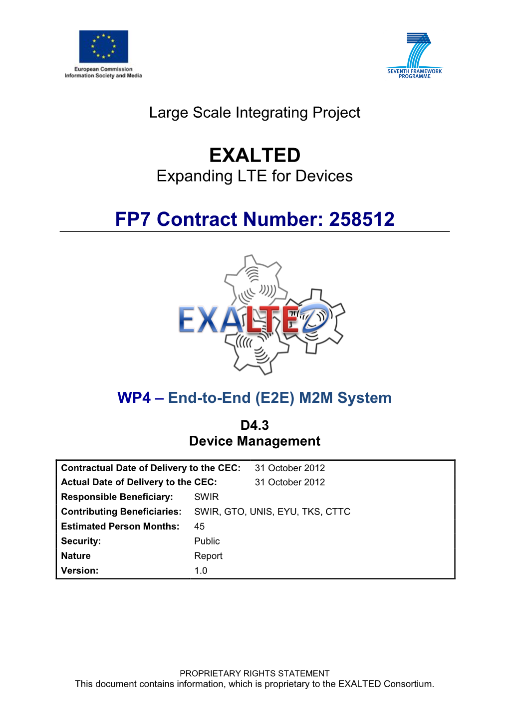 EXALTED Expanding LTE for Devices