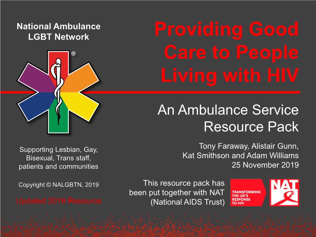 Providing Good Care to People Living With