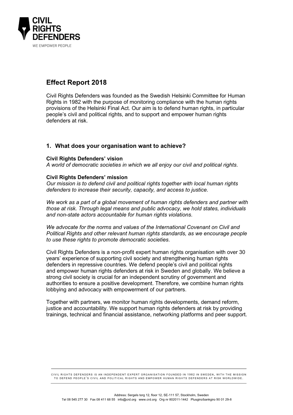 Effect Report 2018