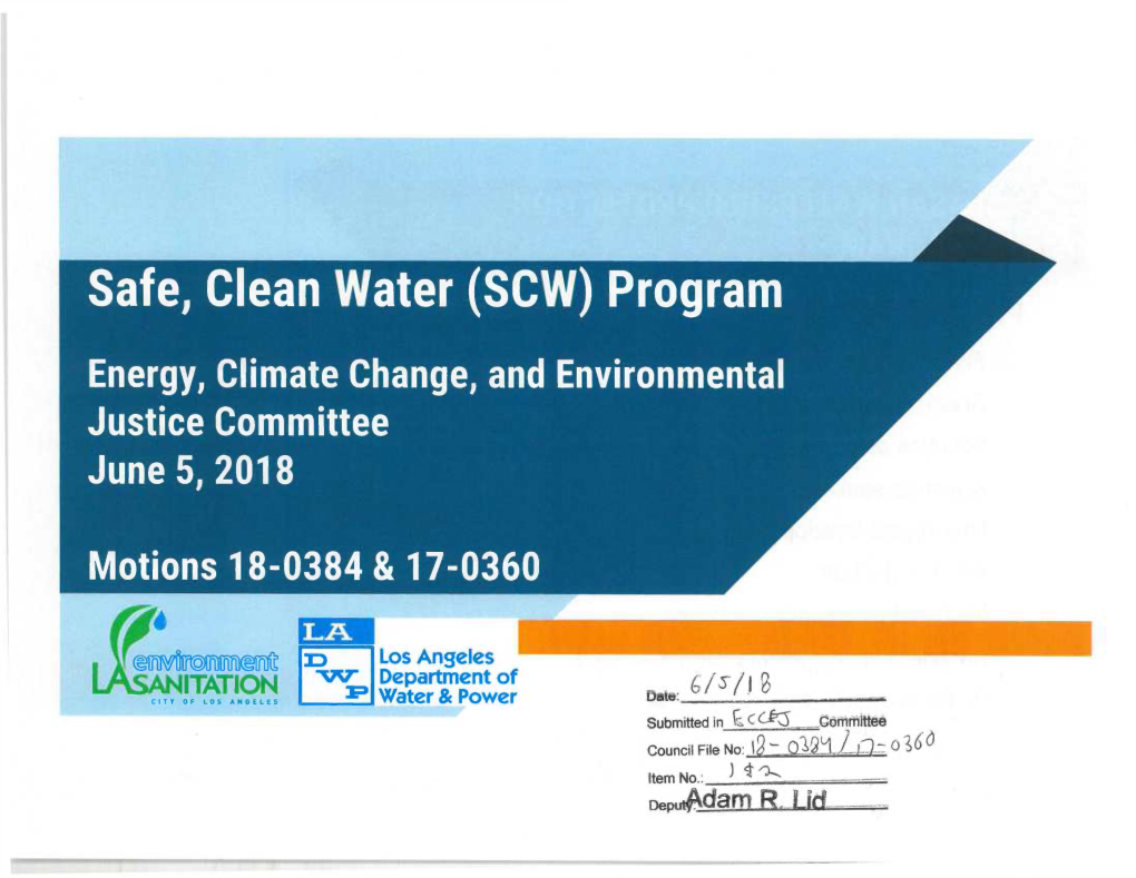 Energy, Climate Change, and Environmental Justice Committee June 5, 2018