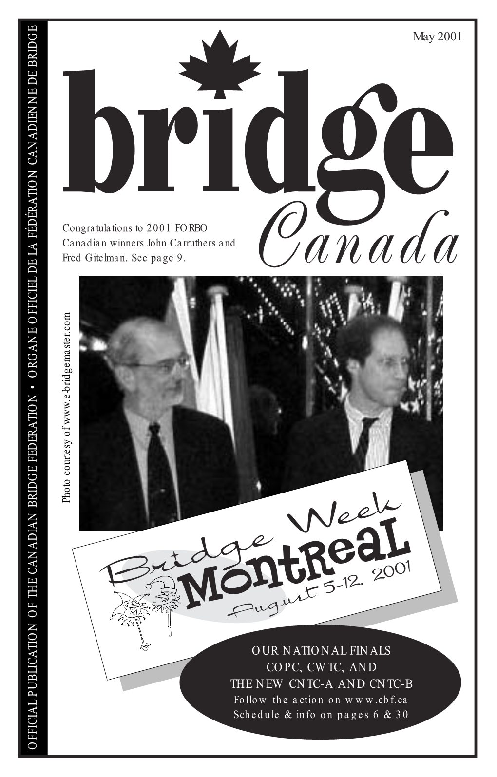 Official Publica Tion of the Canadian Bridge Federa