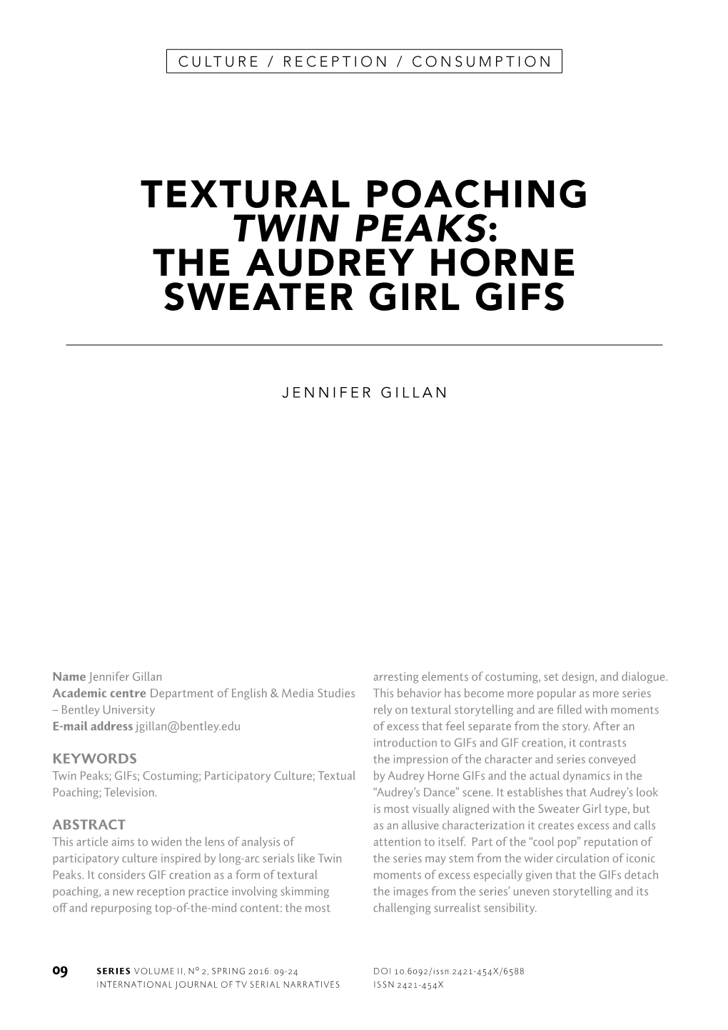 Textural Poaching Twin Peaks: the Audrey Horne Sweater Girl Gifs