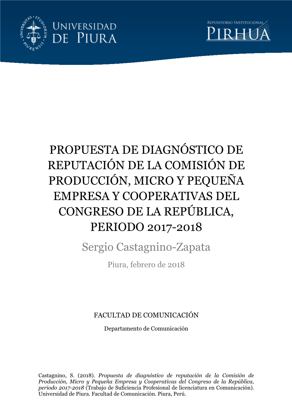 Propuesta De Diagnóstico De Reputación De La Comisión