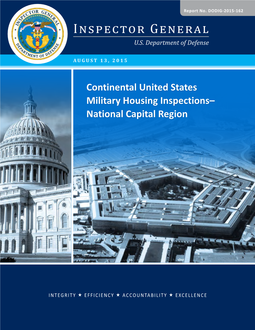 Continental United States Military Housing Inspections– National Capital Region