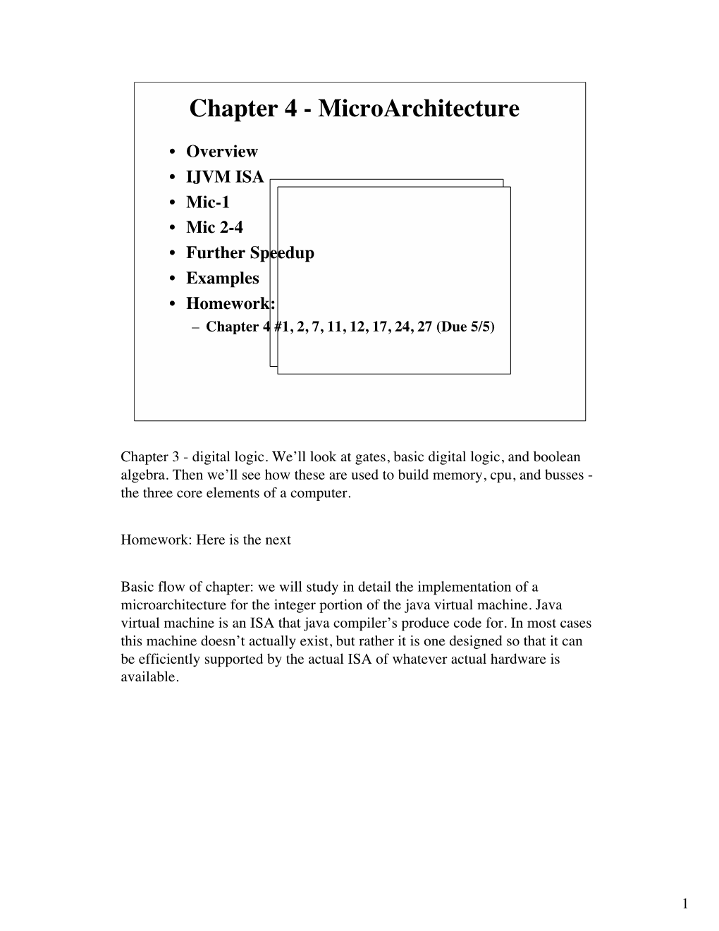 Chapter 4 - Microarchitecture