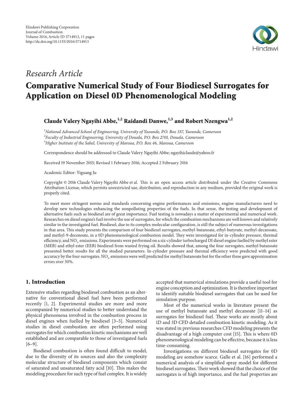 Comparative Numerical Study of Four Biodiesel Surrogates for Application on Diesel 0D Phenomenological Modeling