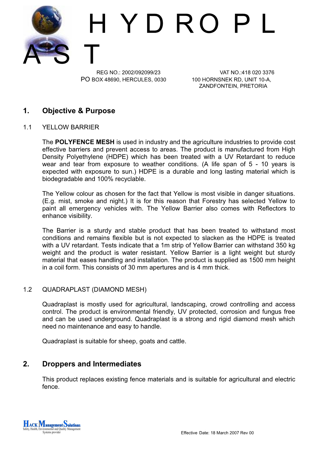 SNS Environmental Aspect Register