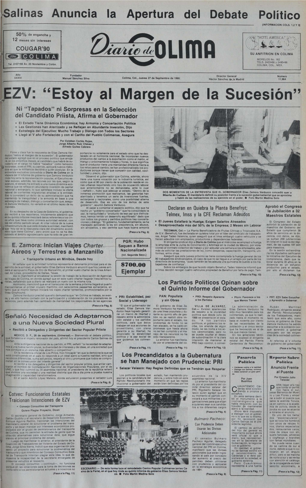 EZV: "Estoy Al Margen De La Sucesión"