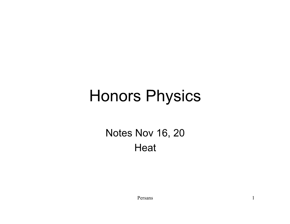 Honors Physics