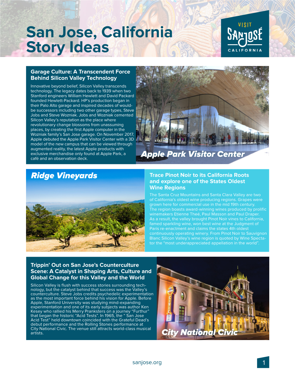 San Jose, California Story Ideas