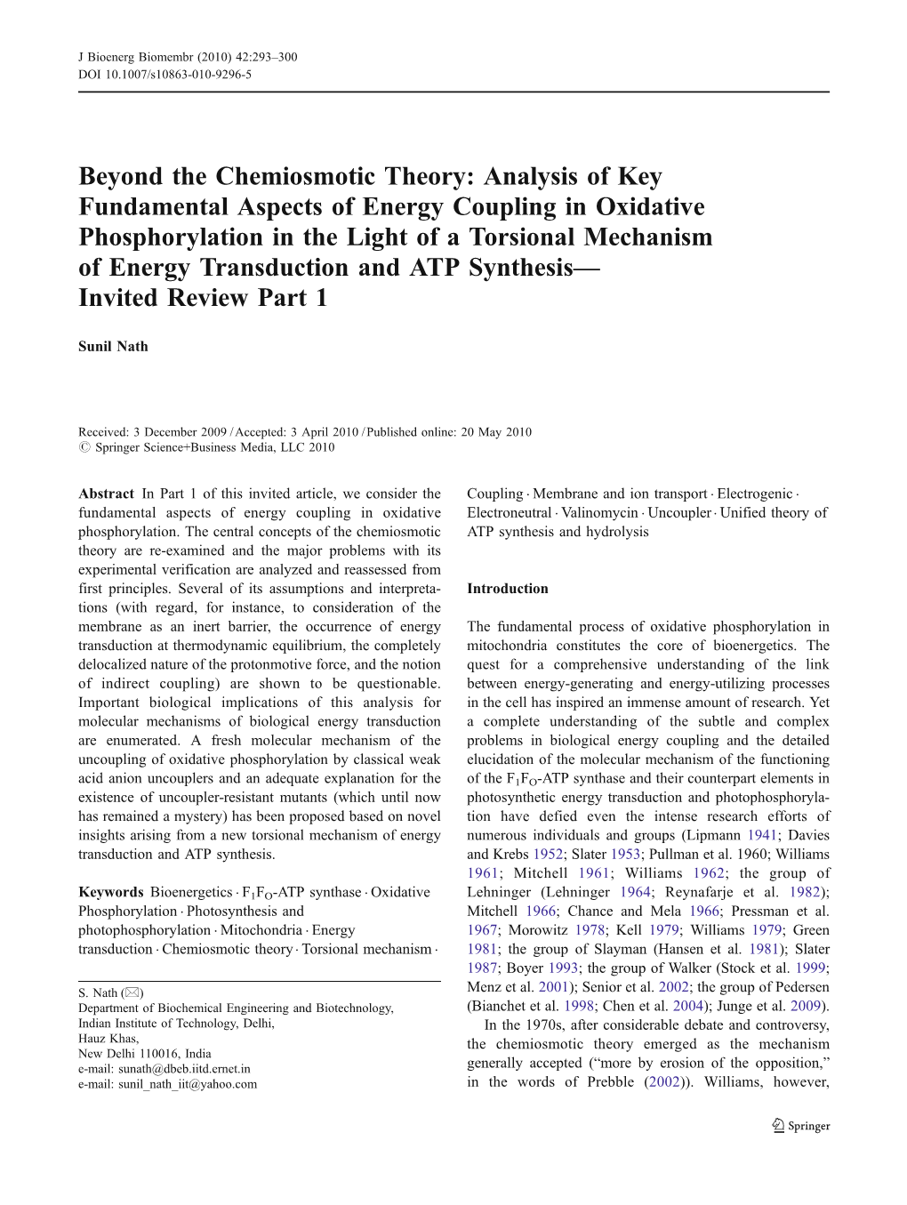 Beyond the Chemiosmotic Theory: Analysis of Key Fundamental Aspects of Energy Coupling in Oxidative Phosphorylation in the Light