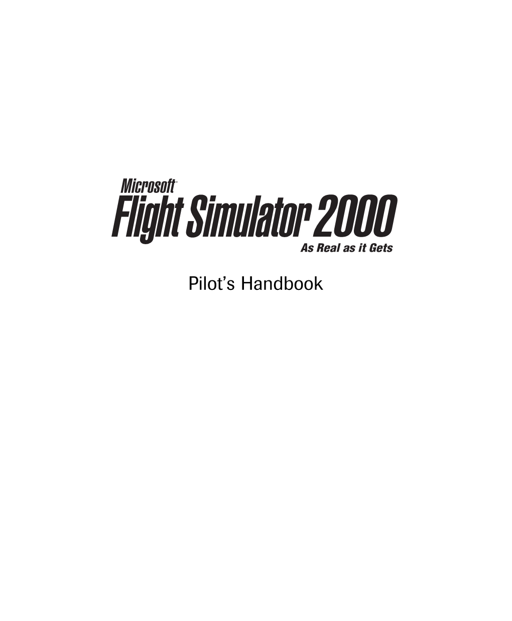 Microsoft Flight Simulator 2000 Pilot's Handbook (English)