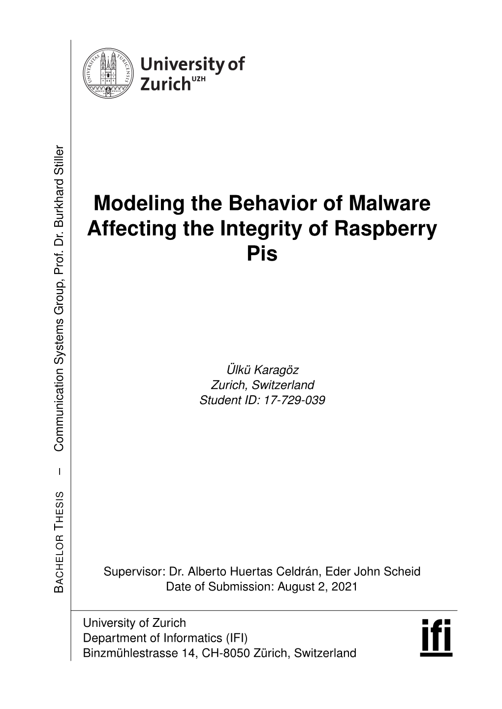 Modeling the Behavior of Malware Affecting the Integrity of Raspberry Pis