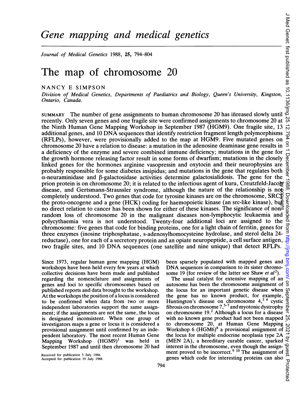 Gene Mapping and Medical Genetics