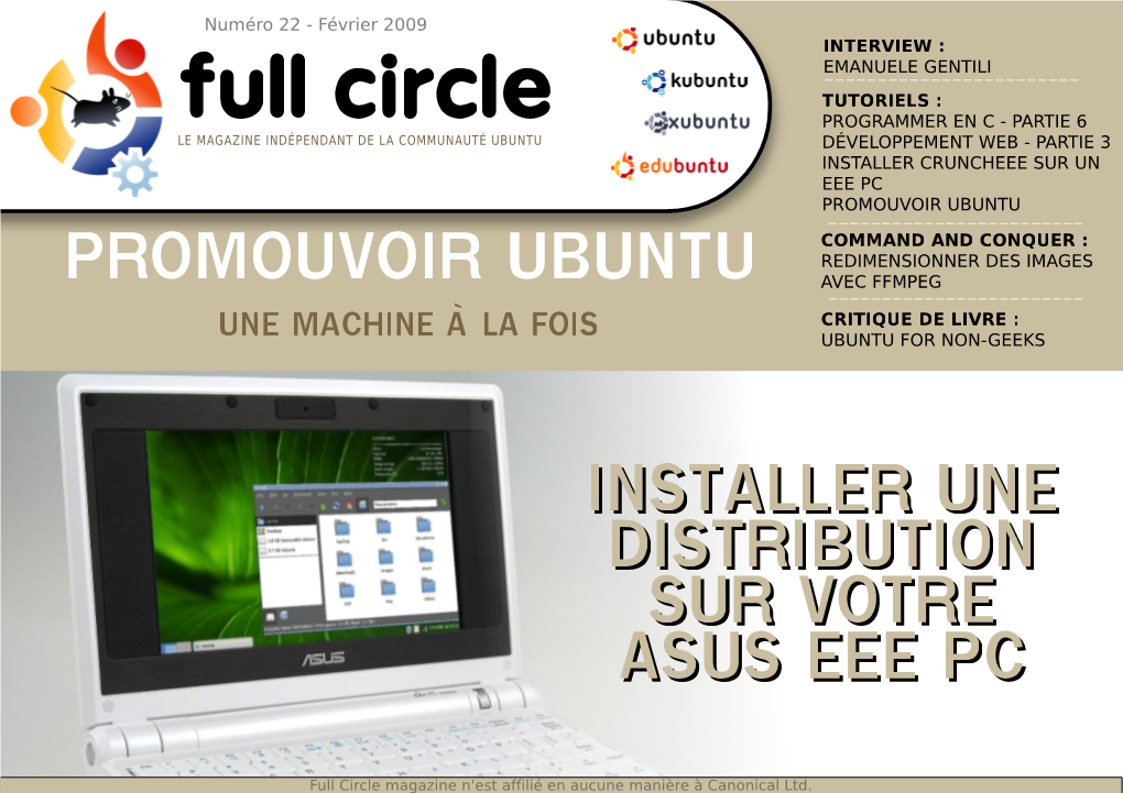 Full Circle Magazine N'est Affilié En Aucune Manière À Canonical Ltd