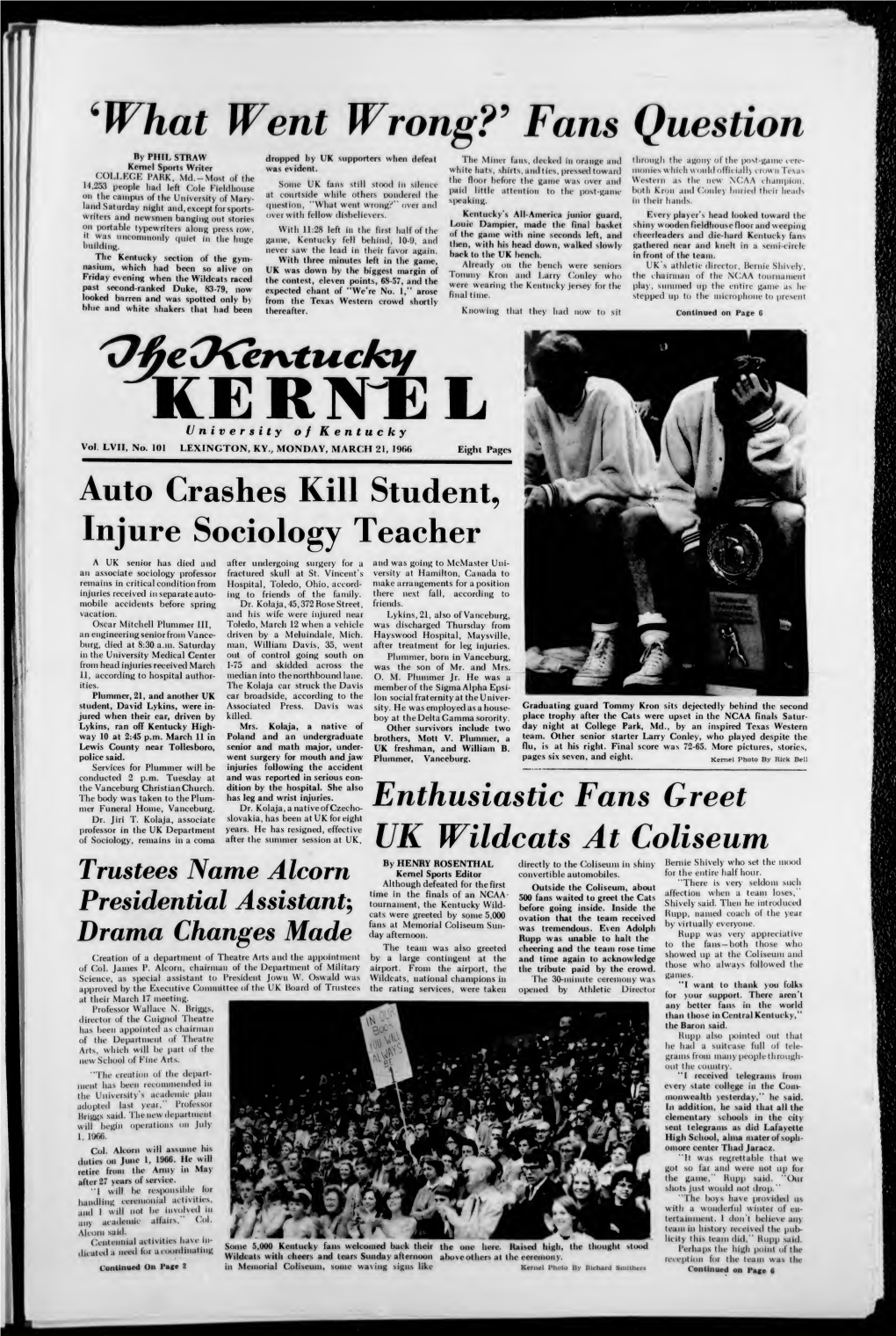 The Kentucky Kernel: 1966-03-21
