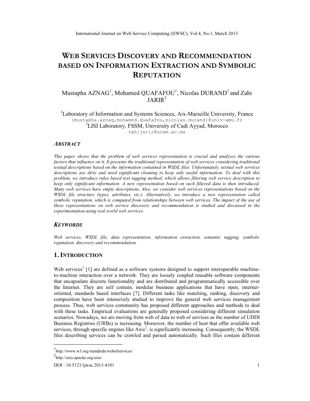 Web Services Discovery and Recommendation Based on Information Extraction and Symbolic Reputation