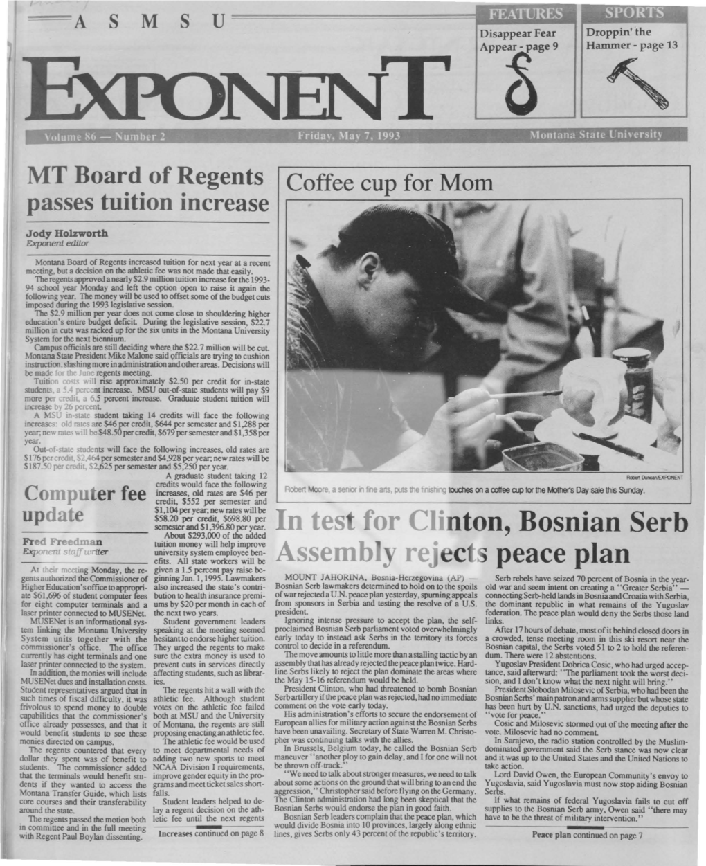 In Tes for Clinton, Bosnian Serb Assemb Y R C Peace Plan