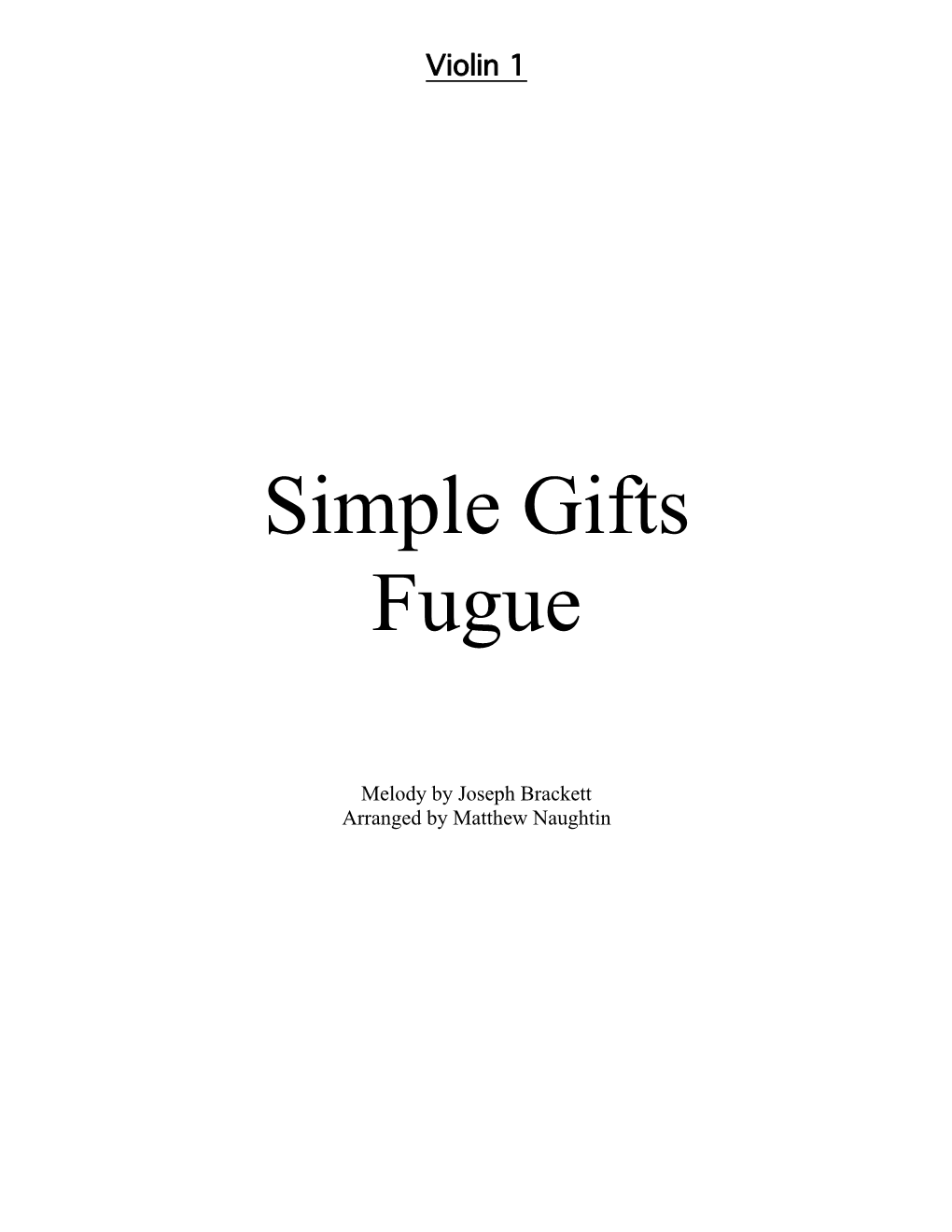 Simple Gifts-Cover Page