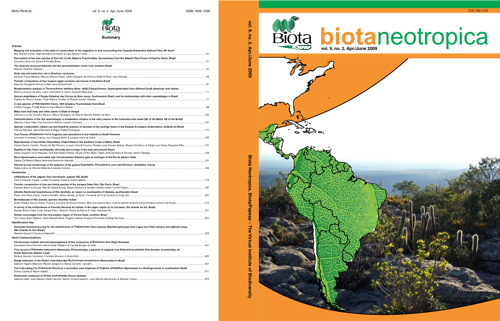 Biota Neotropica, Biota/F Apesp – the Virtual Institute Of