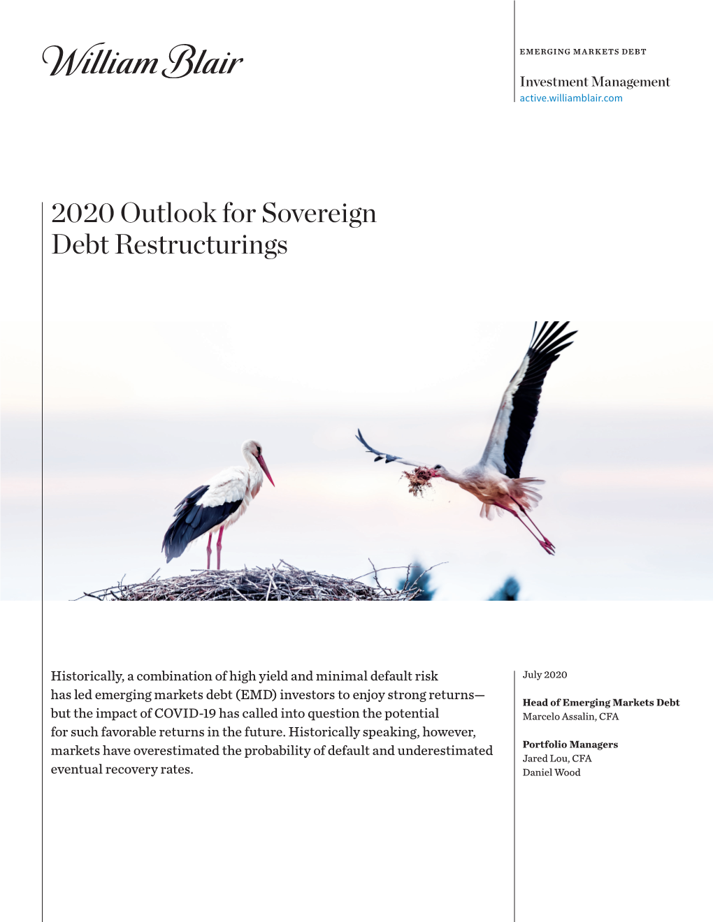 2020 Outlook for Sovereign Debt Restructurings