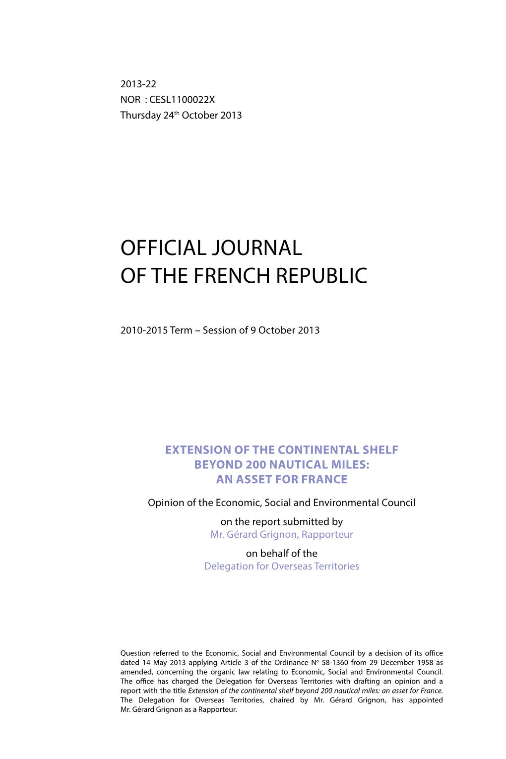 Official Journal of the French Republic