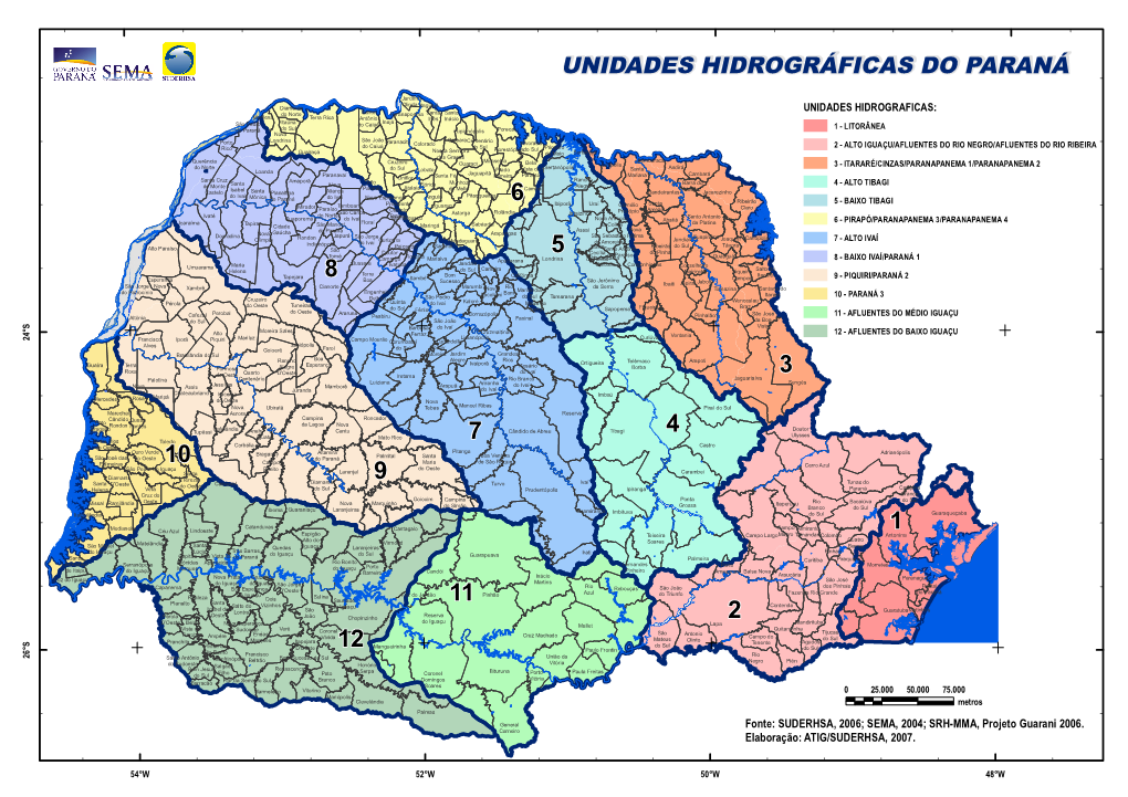 Unidades Hidrográficas Do Paraná