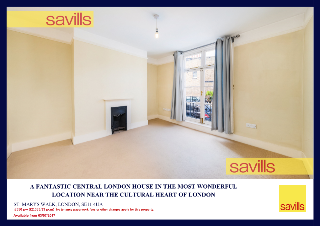 A Fantastic Central London House in the Most Wonderful Location Near the Cultural Heart of London