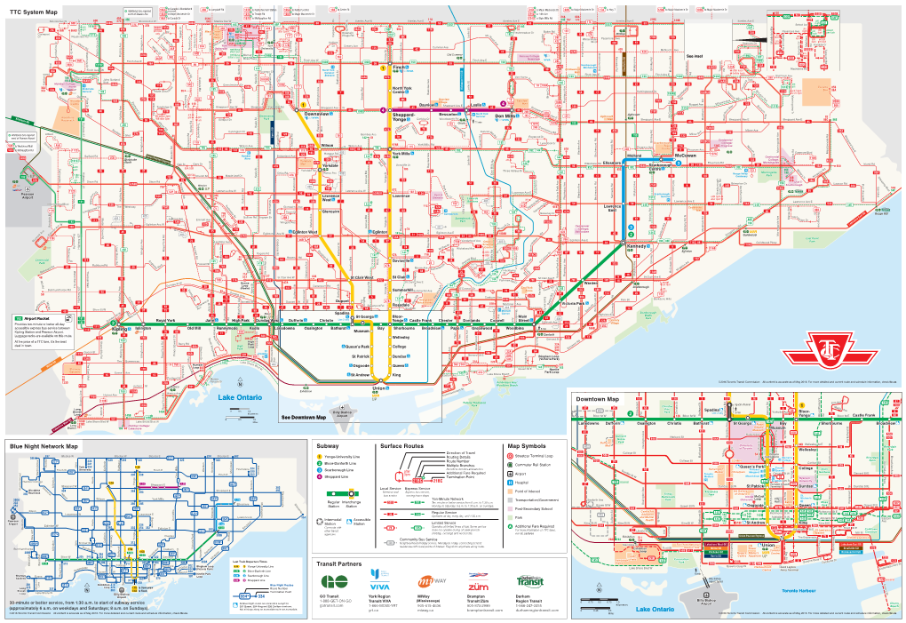 TTC System Map – May 2016