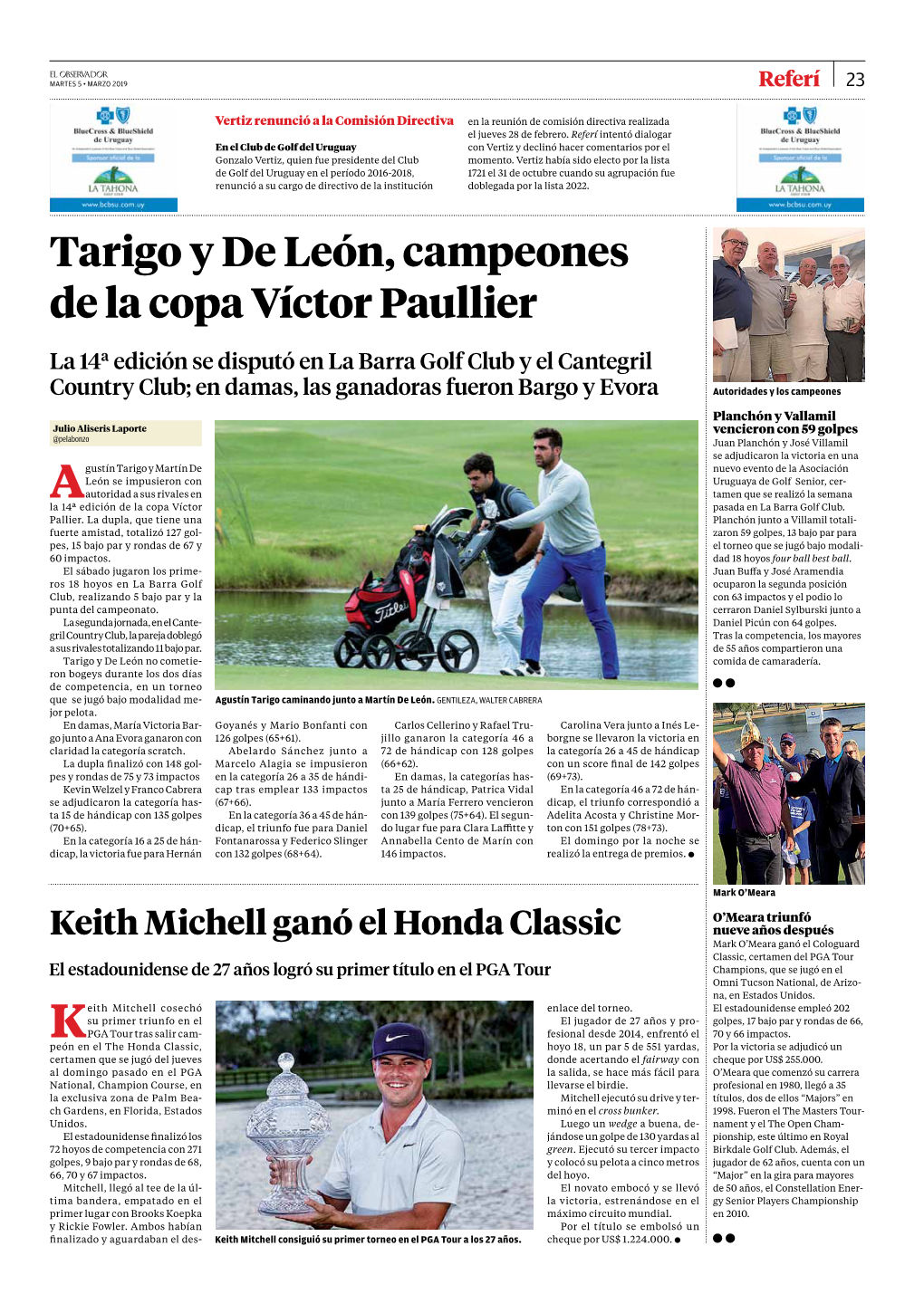 Tarigo Y De León, Campeones De La Copa Víctor Paullier