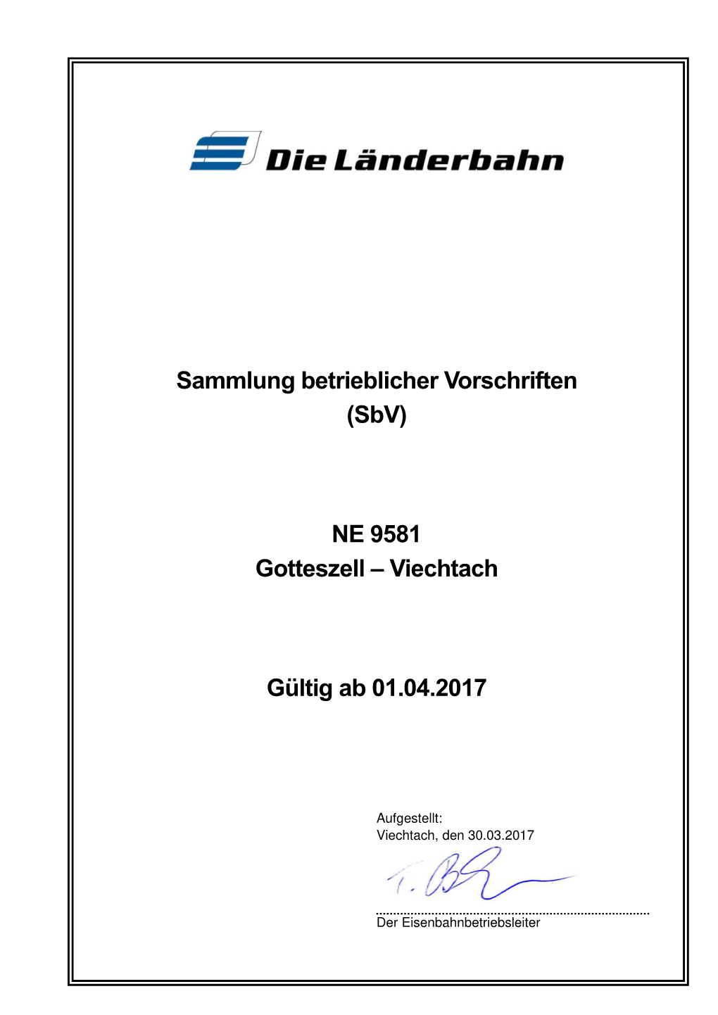 Sbv Teil B Beschreibung Der Strecke Gotteszell – Viechtach