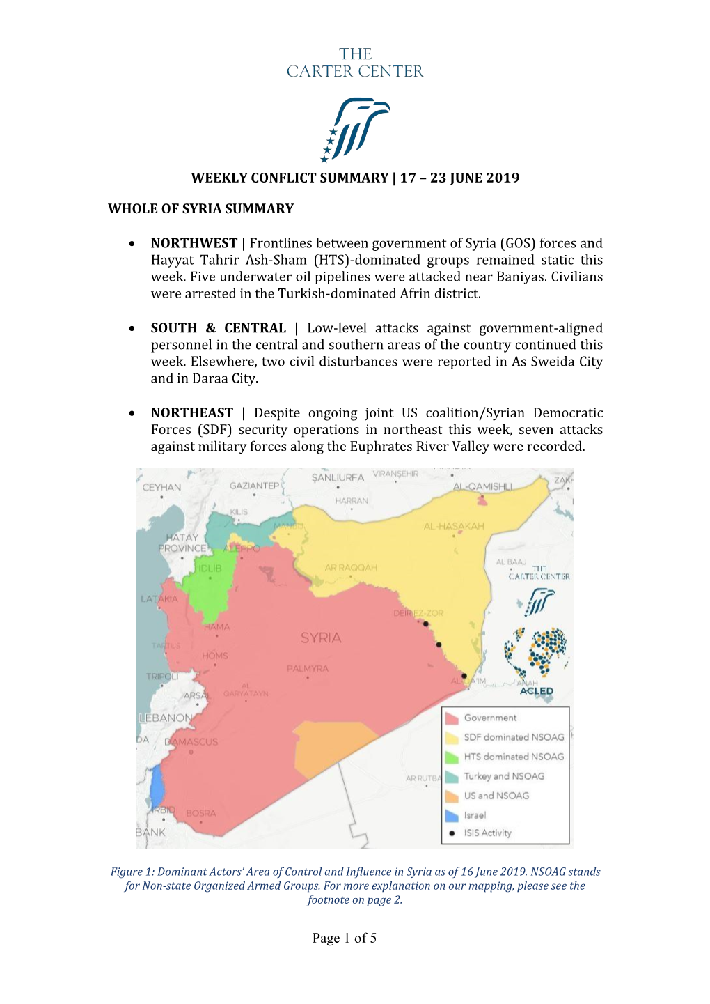 Weekly Conflict Summary | 17 – 23 June 2019