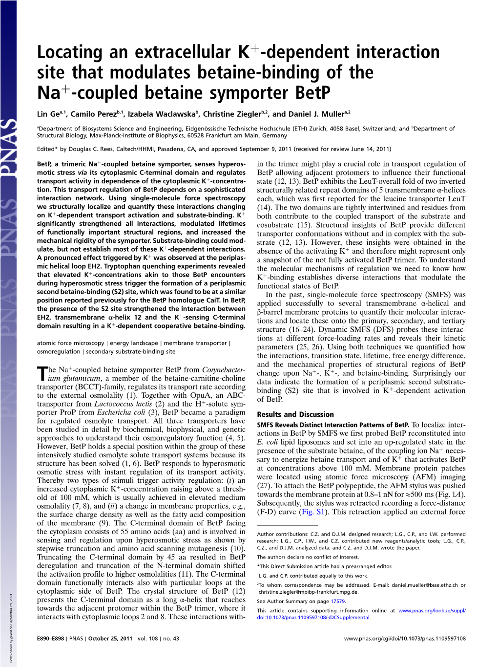 Coupled Betaine Symporter Betp