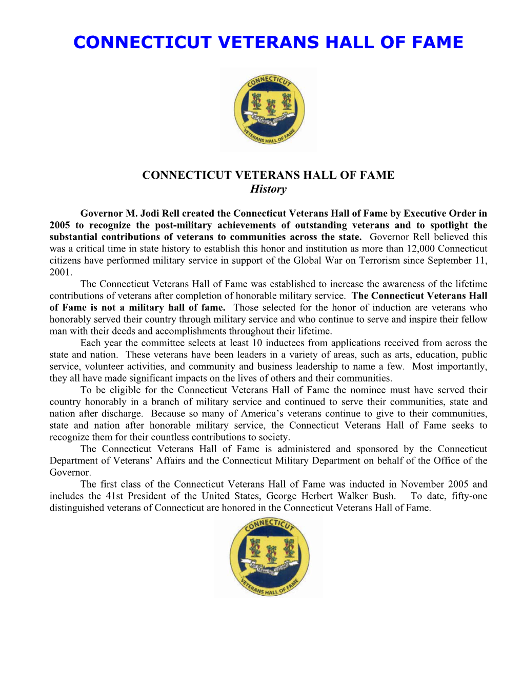 Connecticut Veterans Hall of Fame