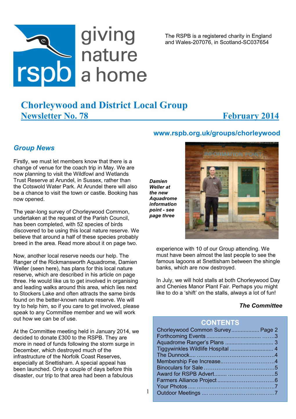 Chorleywood and District Local Group Newsletter No