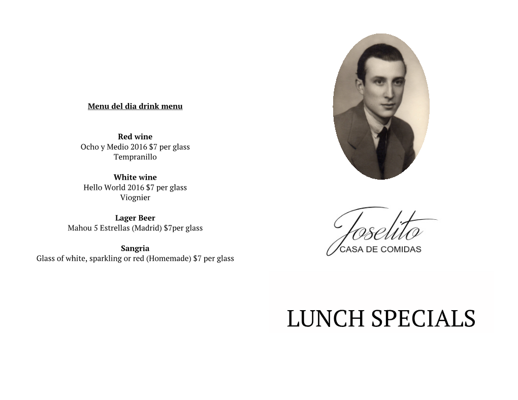 Lunch Specials