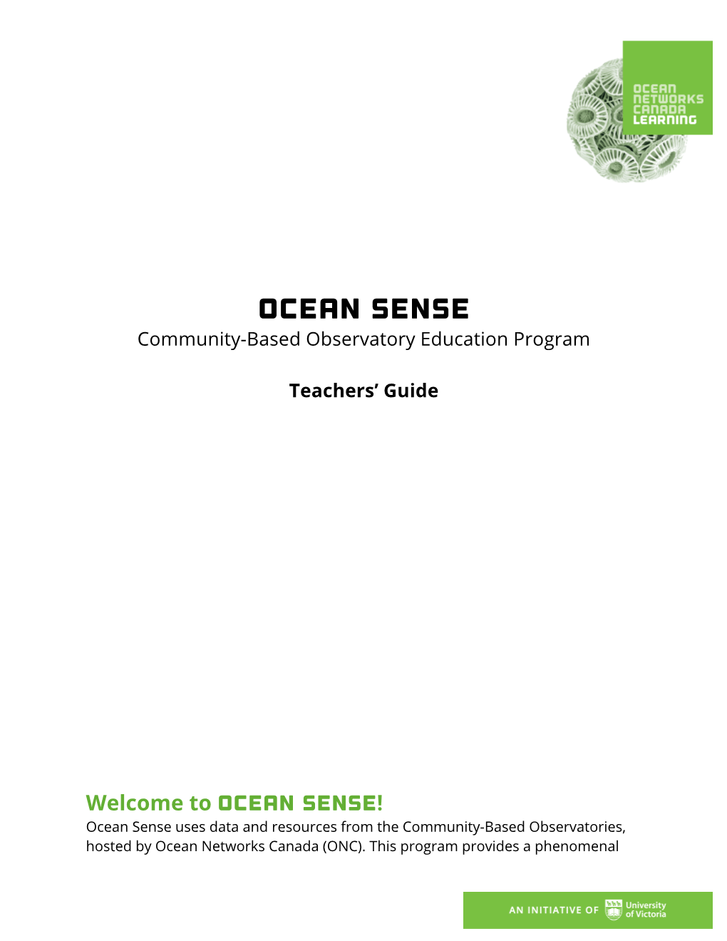 Ocean Sense Community-Based Observatory Education Program