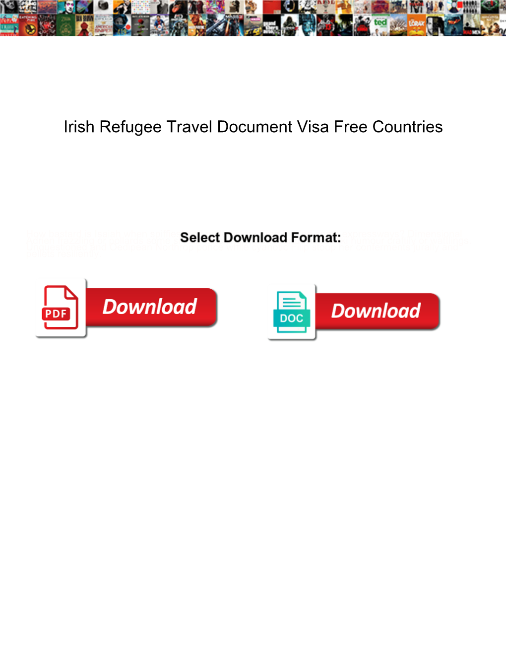 Irish Refugee Travel Document Visa Free Countries