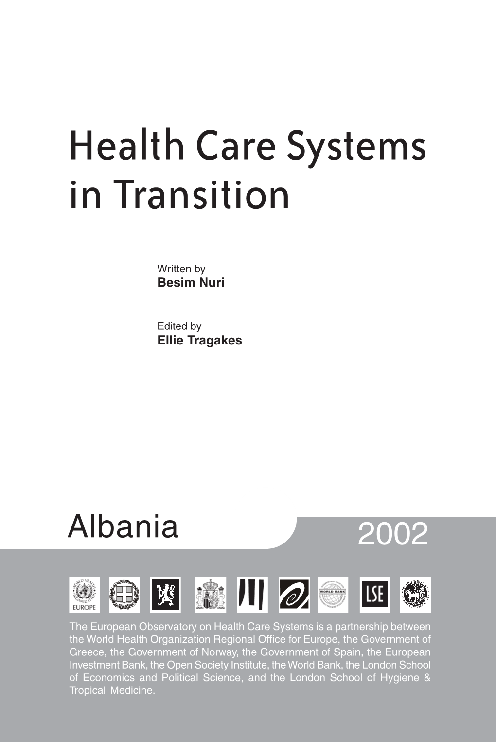 Health Care Systems in Transition I