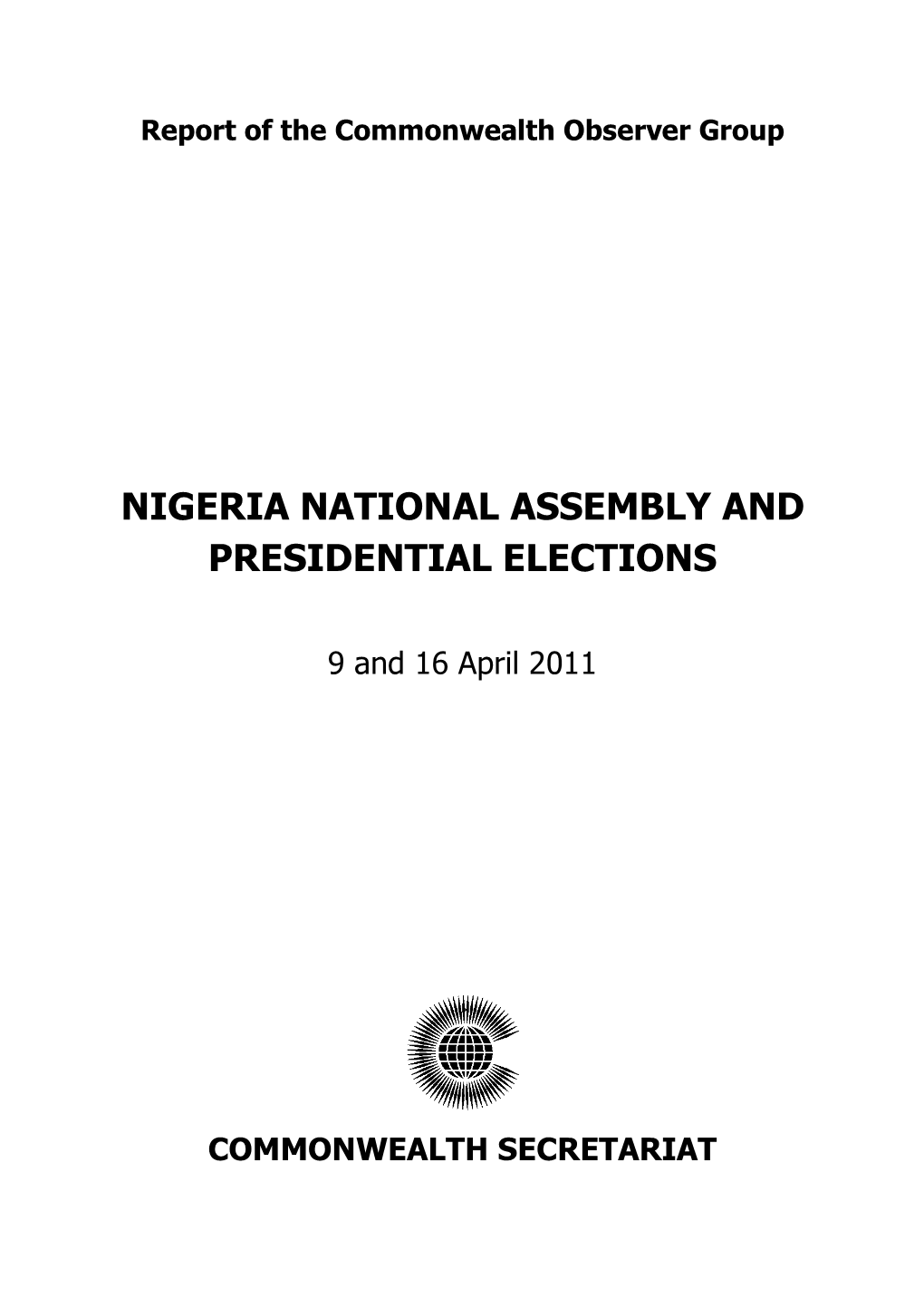 Nigeria National Assembly and Presidential Elections