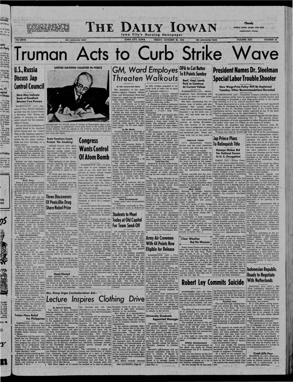 Daily Iowan (Iowa City, Iowa), 1945-10-26