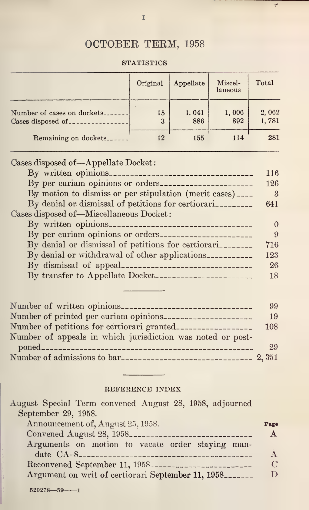 October Term, 1958