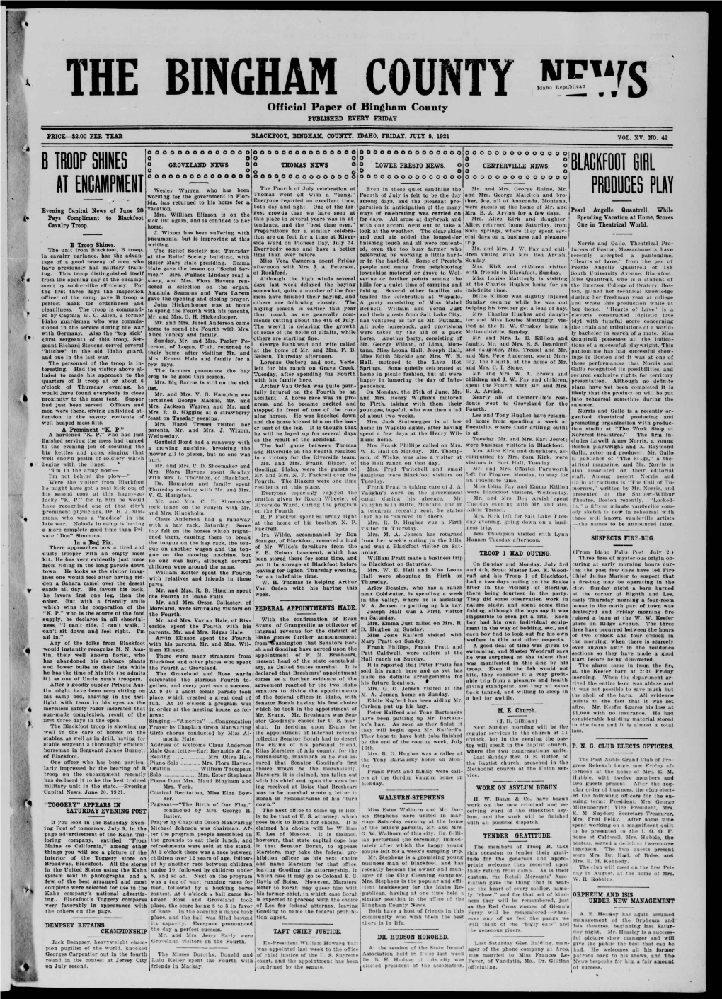 The Bingham County News (Blackfoot