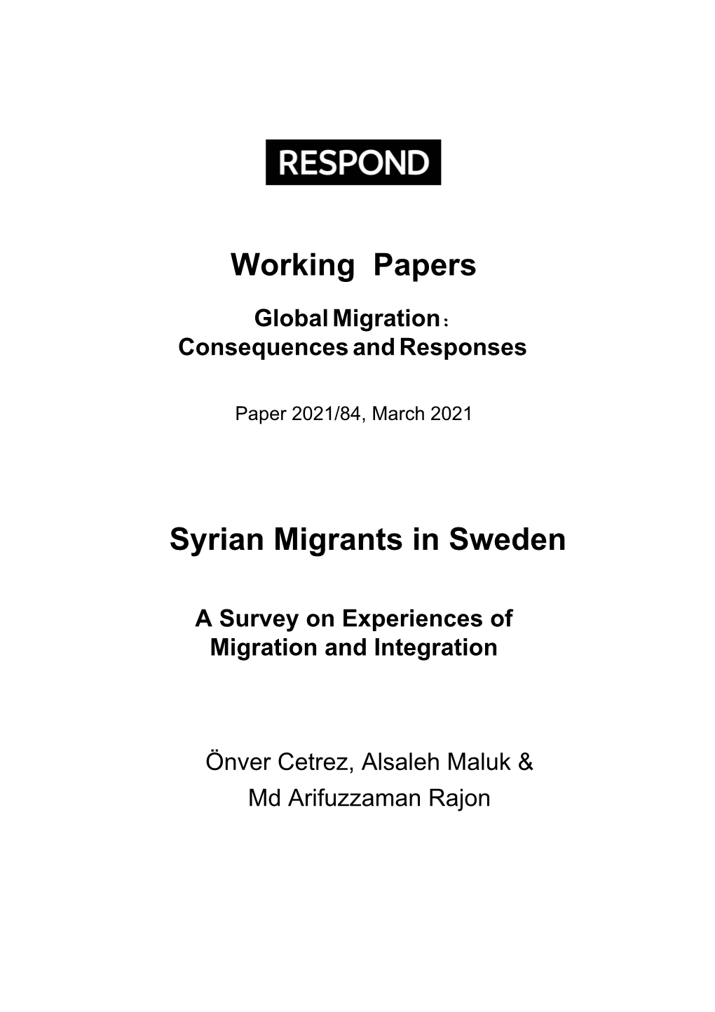 Syrian Migrants in Sweden
