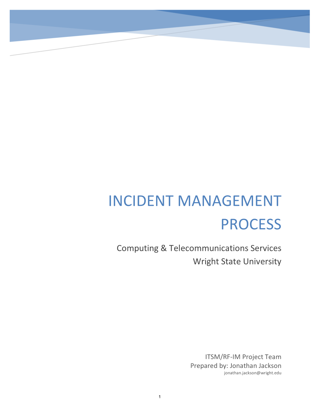 Incident Management Process